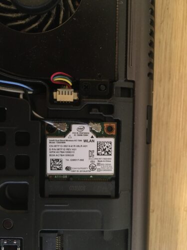 Dell M4800のWifi カード破損と交換